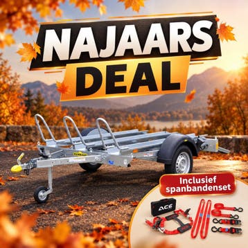 Najaarsdeal! - motor aanhanger - 750 kg bruto laadvermogen, Ophalen of Verzenden, Nieuw
