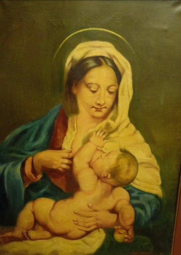 Escuela Italiana, S.XX, Seguidor de Correggio - Virgen de la