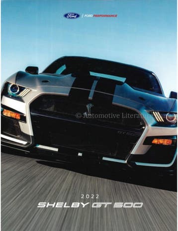 2022 FORD MUSTANG SHELBY GT500 BROCHURE ENGELS (USA), Nieuw, Author