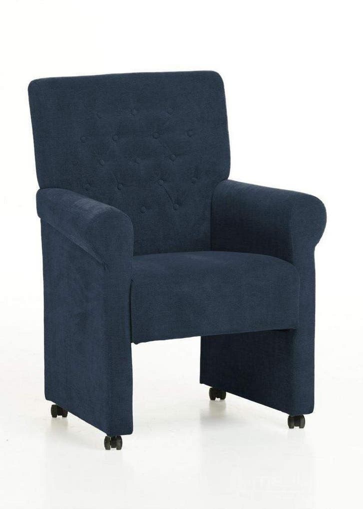 Eetkamerstoel Epe - eetkamerstoelen - Blauw, Huis en Inrichting, Stoelen, Blauw, Nieuw, Stof