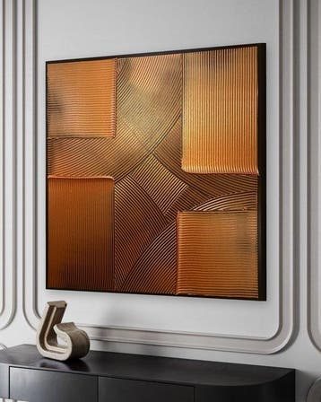 Sarah Schwarzl - Frequency BRONZE ON BLACK (Frame included)