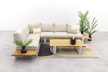 Suns Nardo loungeset - Light Antracite | AANVRAAG, Tuin en Terras, Tuinsets en Loungesets, Verzenden, Nieuw, Hout, Loungeset