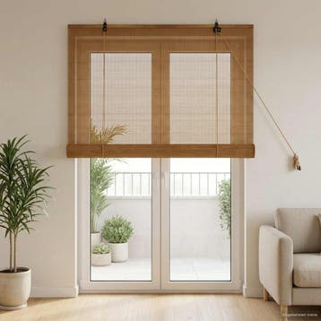 vidaXL Rolgordijn Bruin 120 x 220 cm Bamboe, Verzenden, Nieuw, Bruin