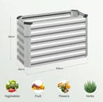 Stalen Verhoogd Bed Anti-Roest Zilver Tuin Balkon Groenten, Verzenden, Nieuw