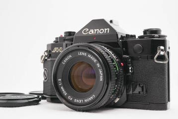 Canon A-1 + FD 2/50mm | Single lens reflex camera (SLR), Audio, Tv en Foto, Fotocamera's Analoog, Nieuw