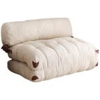 Evila Originals 2-zits Slaapbank, Crème - 2-Zitsbank -, Beige, Tweepersoons, 190 cm of minder, Zo goed als nieuw