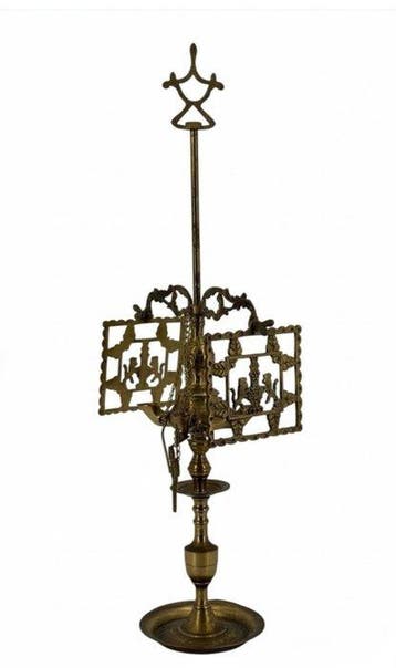 Laatbarok Brons olielamp - 70 cm