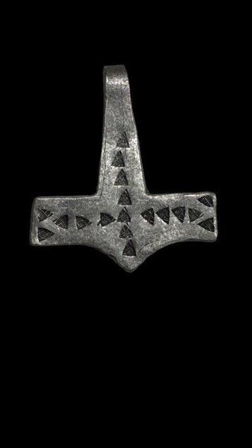 Viking periode Zilver Hanger - Thors hamer
