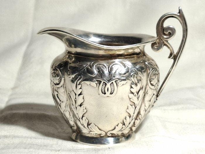 George V, Frank Cobb & Co Ltd, Sheffield - 1933 - Melkkan -, Antiek en Kunst, Antiek | Goud en Zilver