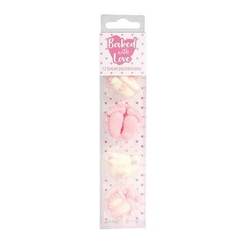 Culpitt Suikerdecoratie Baby Roze 25mm 13st., Verzenden, Nieuw