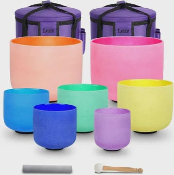 7-delige Kristallen Klankschaal Set (6-12 Inch) - 432Hz Chak, Verzenden, Nieuw