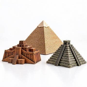 Replica van monumentale architectuur uit het Oude Egypte,