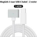 USB-C naar MagSafe 3 Oplaadkabel – 2m – 140W Snelladen – Wit, Computers en Software, Ophalen of Verzenden, Nieuw