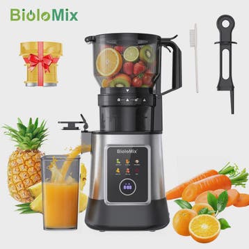BioloMix 3-in-1 Slow Juicer: Sap, Sorbet & Notenmelk - 150mm, Verzenden, Nieuw
