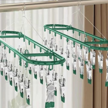 Droogrek met 20 Clips - RVS Sokkenhanger voor Ondergoed & Kl, Verzenden, Nieuw