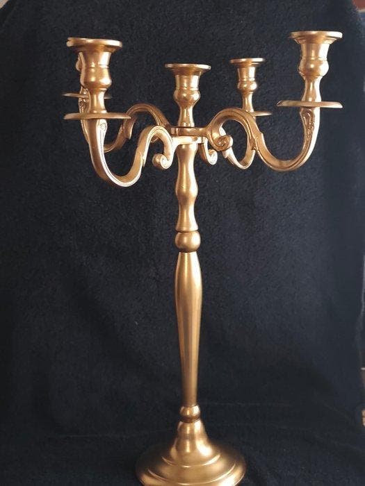 Kaarsenhouder - Verguld messing, Antiek en Kunst, Curiosa en Brocante