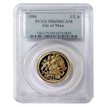 Isle of Man. 1984 1/2 oz Isle of Man Angel PCGS PR69DCAM