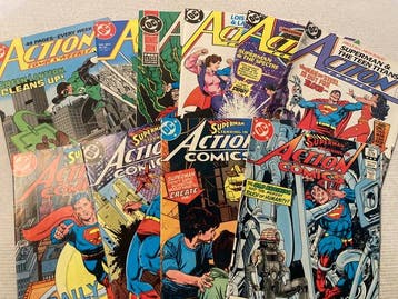 Action Comics (1938) 10 comics in range # 545 to 622. - No, Nieuw