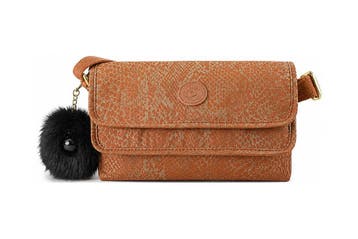 Kipling Schoudertas Bruin, Verzenden, Zo goed als nieuw, Bruin