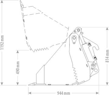 4 in 1 bak Standaard 1.20- 2.40m