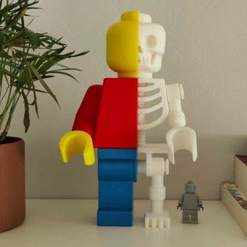 Lego - Half Minifigure Half Skeleton - Big Minifigure -, Nieuw