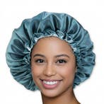 Groene Satijnen Slaapmuts / Haar bonnet van Satijn / Satin h, Ophalen of Verzenden, Nieuw