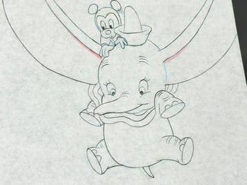 Walt Disney - Originele animatietekening van Dumbo - House, Nieuw