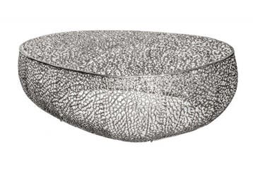 Filigraan design salontafel ABSTRACT BLAD 120cm zilver, Ophalen of Verzenden, Nieuw