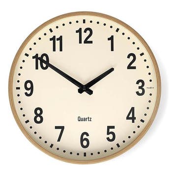 Wandklok | Nedis | Ø 30 cm (Stille beweging, Hout), Verzenden, Nieuw