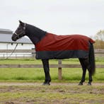 vidaXL Paardendeken Donkergroen en Zwart 145 cm Polyester, Dieren en Toebehoren, Paarden en Pony's | Overige Paardenspullen, Verzenden