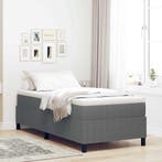 vidaXL Boxspringbed Lichtgrijs en wit. 100 x 200 cm Katoen, Verzenden, Nieuw
