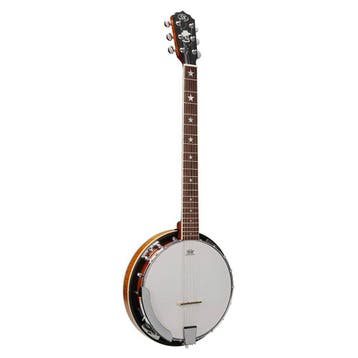 SX BJ406 6-Snarige Banjo – Naturel Satin, Matte Finish,, Ophalen of Verzenden, Nieuw