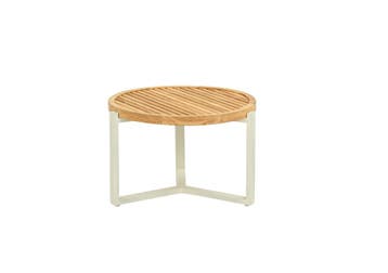 Apple Bee Monaco loungetafel Oyster met rond teak blad Ø 60, Ophalen of Verzenden, Nieuw
