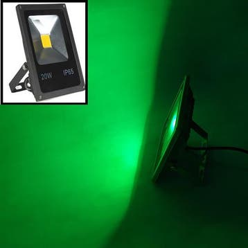 LED Bouwlamp Groen - 10 Watt  - Plat, Ophalen of Verzenden, Nieuw, Minder dan 50 watt, Lamp met armatuur