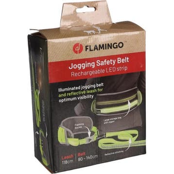 Jogginglijn met heupriem Stoffel fluo geel (118 cm/80-140..., Dieren en Toebehoren, Verzenden, Nieuw