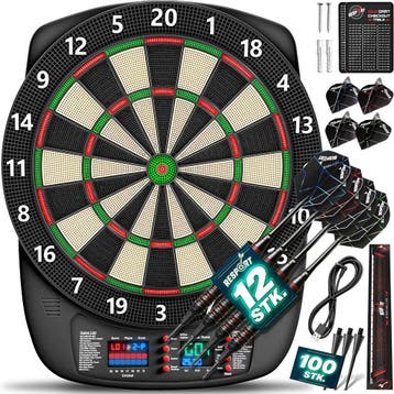 Elektrisch Dartbord - Met 12 darts - Dartboard - RE:SPORT, Verzenden, Zo goed als nieuw