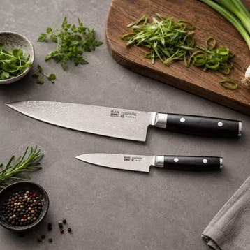Yaxell Ran Messenset – Giftset – 2-delig – Koksmes 20, Ophalen of Verzenden, Nieuw, Overige materialen