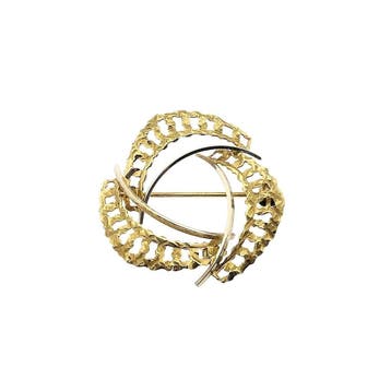 Bicolor gouden broche, Sieraden, Tassen en Uiterlijk, Broches, Ophalen of Verzenden, Gebruikt, Goud, Goud