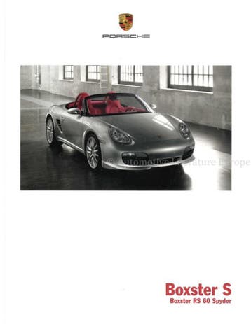 2008 PORSCHE BOXSTER S RS 60 SPYDER BROCHURE DUITS, Nieuw, Porsche, Author