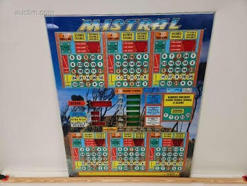 Originele frontplaat van bingo- en spelautomaat...., Verzamelen, Automaten | Gokkasten en Fruitautomaten, Nieuw