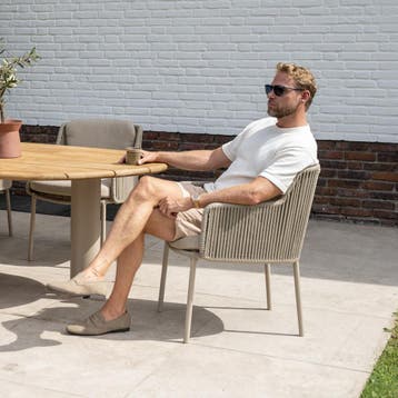 Bernini dining tuinstoel latte 4 Seasons Outdoor, Ophalen of Verzenden, Nieuw