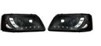 Koplampen DRL-Look Zwart Volkswagen Transporter T5 DL VWK41J, Auto-onderdelen, Verlichting, Nieuw, Volkswagen