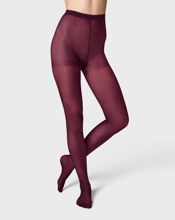 HEMA Panty opaque temp tech 40 denier bordeauxrood, Verzenden, Nieuw