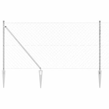 vidaXL gaashek met grondpennen 10 x 1,2 m Gegalvaniseerd, Verzenden, Nieuw, IJzer