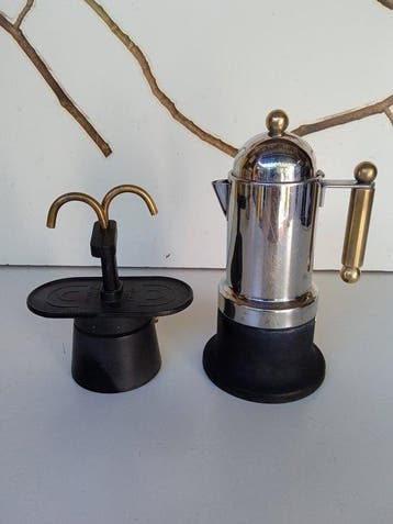 Bialetti- Vev Viganò - Koffiepot (2) - Messing, Staal