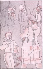 Franse politiek in 1933 op spotprent (lijst optie, Lithos), Verzenden