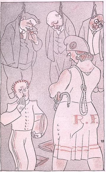 Franse politiek in 1933 op spotprent (lijst optie, Lithos), Antiek en Kunst, Kunst | Litho's en Zeefdrukken, Verzenden