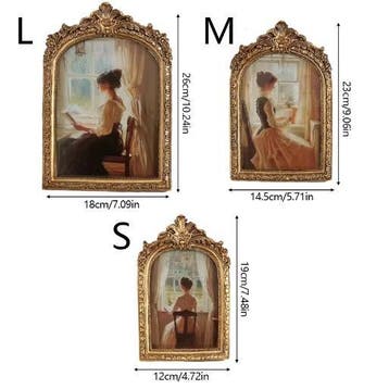 Antieke Boog Fotolijst met Goud Reliëf Decoratief Frame, Verzenden, Nieuw