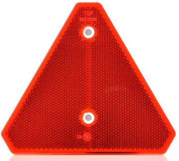 143 X 125 Mm Driehoek Reflector Rood E 20 Keuring - opschroe, Ophalen of Verzenden, Nieuw, Universele onderdelen