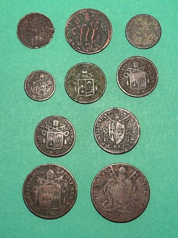 . Italië - Pauselijke Staten Lotto 10 monete 1752-1844